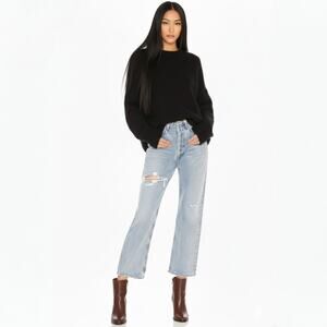 AGOLDE 90's Crop Mid-Rise Loose Straight in Echo Distressed Size 27 NEW